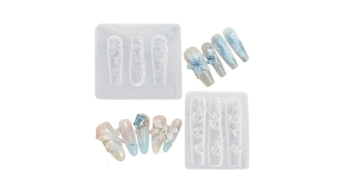 Premium Silicone Flower Nail Art Molds For Diy Charms, 3d