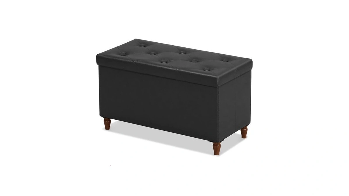Glaxyfur 30 Inches Ottoman With Storage, Folding Bench With Legs,