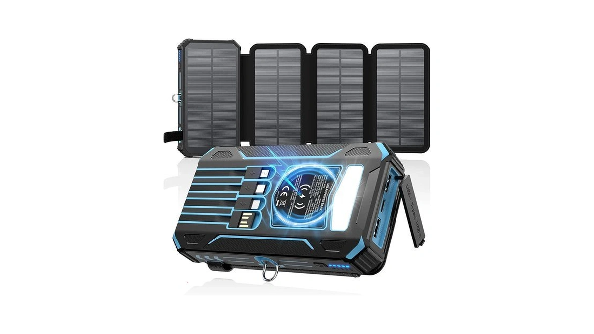Soaraise Solar Power Bank 48000mah Wireless Battery Pack With 4