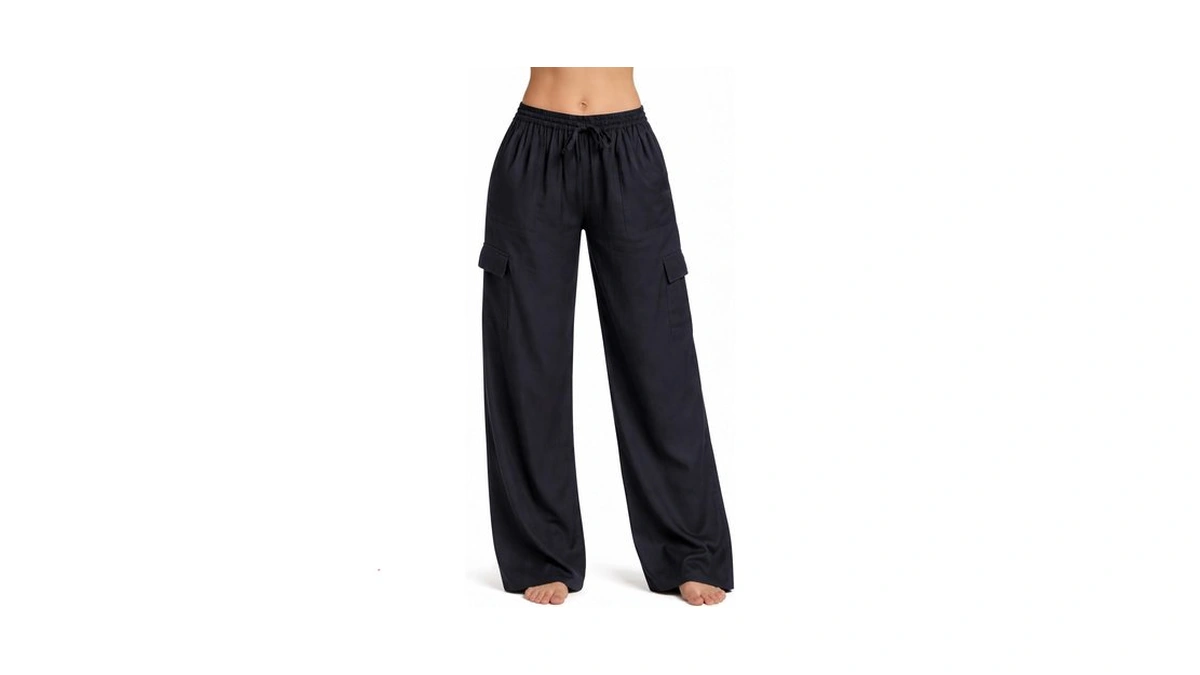 Riviera Sun Rayon Pants For Women Navy X-small