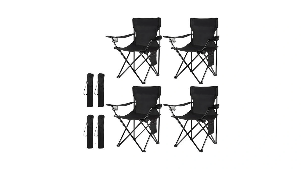 Damei Century 4pack Folding Camping Chairs, Portable For Beach, Lawn,