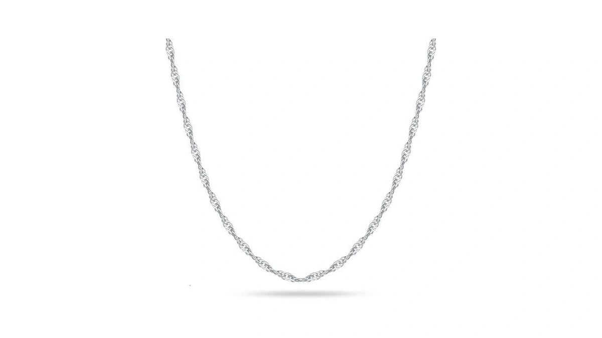 Hadoken Silver Singaporechain Silver Chain Necklace For Men Women