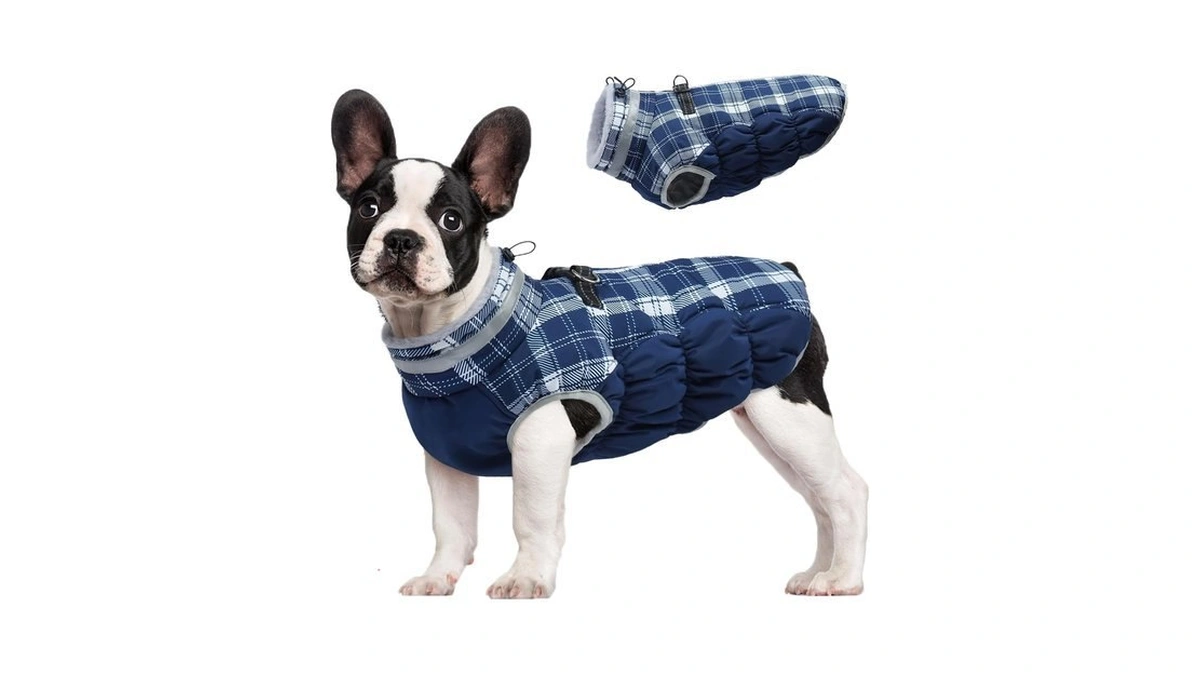 Fuamey Dog Cold Weather Coats Reflective Dog Warm Jacket With