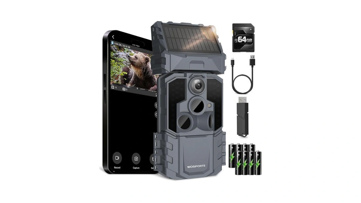 Wosports Wifi Trail Camera 48mp Solar Game Camera With 7800mah