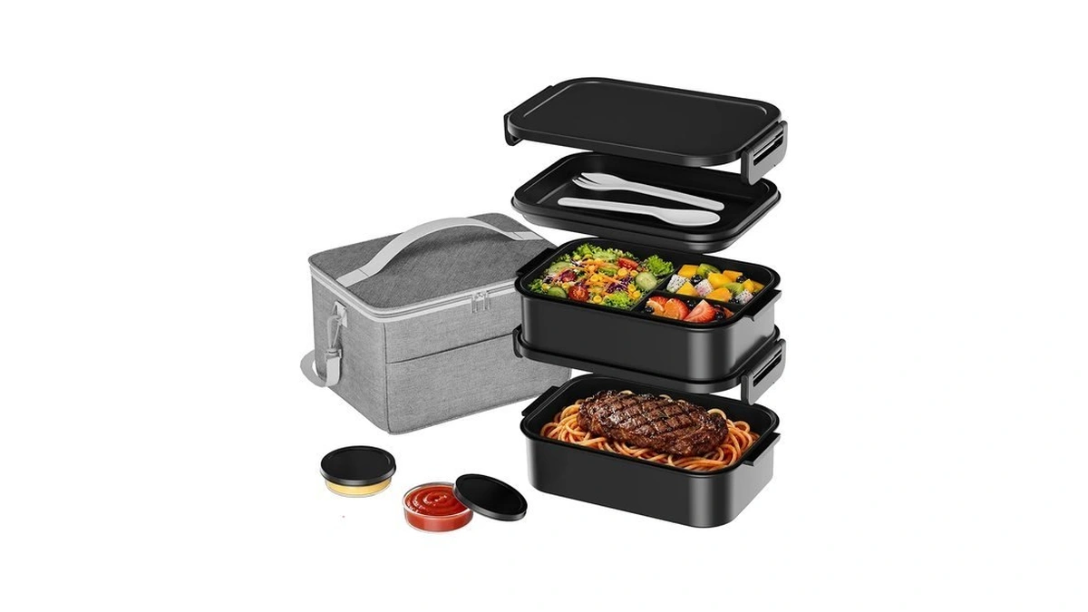 Dacool Adults Lunchbox Bento Box With Thermo Bag- 74 Oz