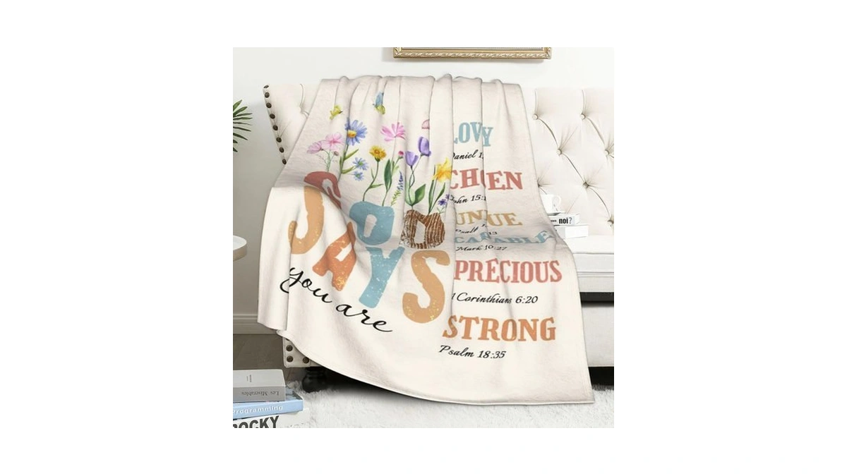 Auivty Christian Blanket Birthday Gifts For Women Men, Inspirational Scripture
