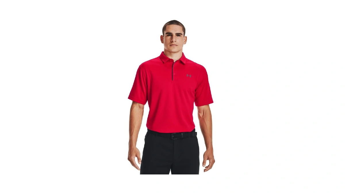 Under Armour Men's Tech Golf Polo , Red (600)/graphite, Xx-large