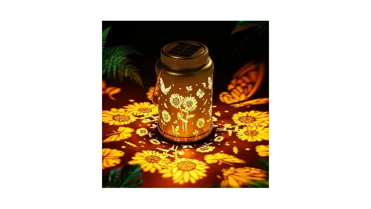 Cooo 6 Pack Solar Stake & Hanging Lanterns Outdoor Sunflower