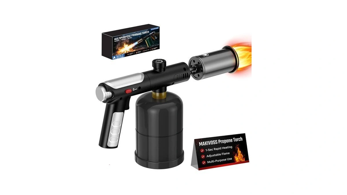 Propane Torch Gun & Weed Burner Torch - Adjustable Flame