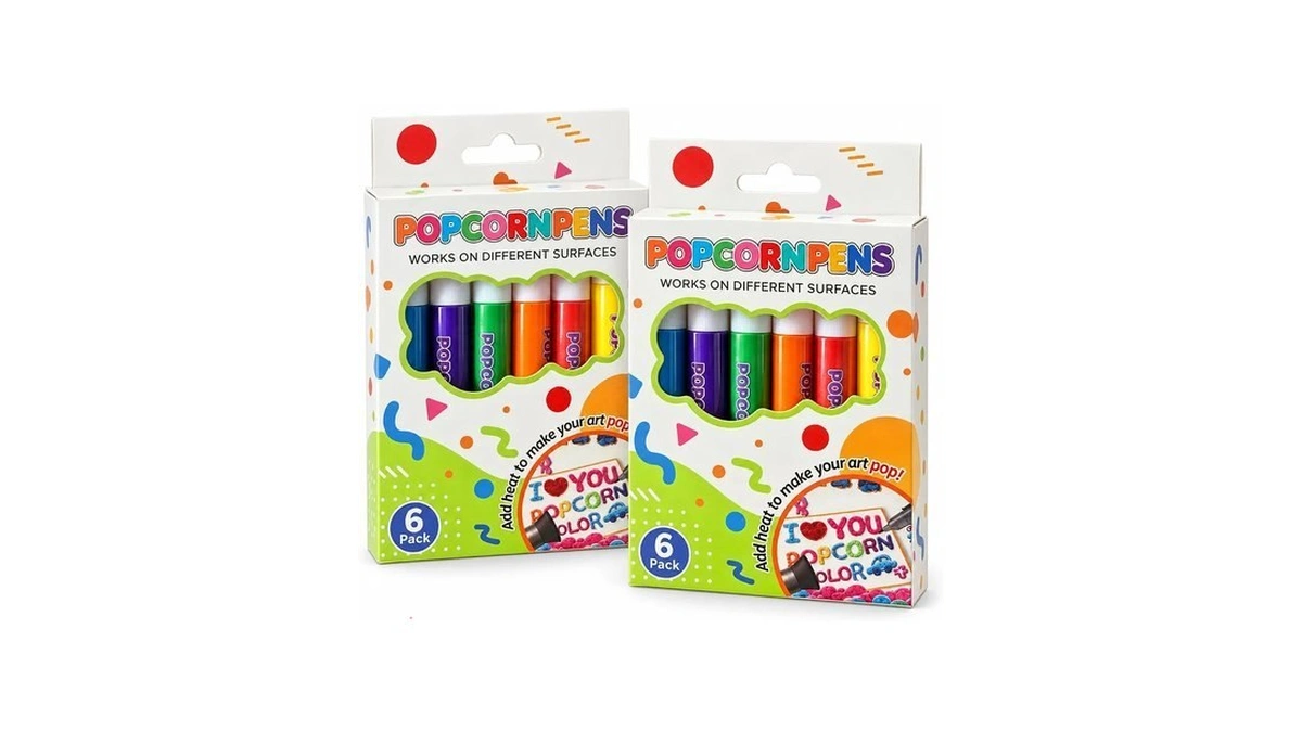 12pcs Popcorn Pens Puffy, 3d Relief Art Pen, Bubble Popcorn