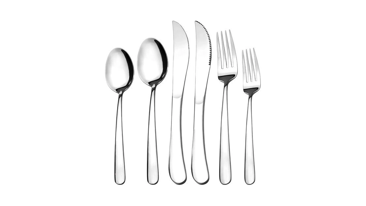 Silverware Set With Steak Knives, 24-piece Flatware Set For 4