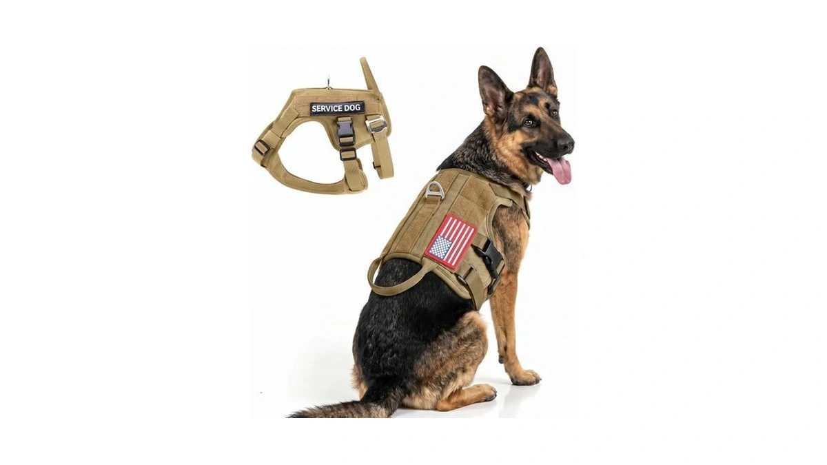 Fayogoo Tactical Dog Harness For Large Dogs, No Pull Escape