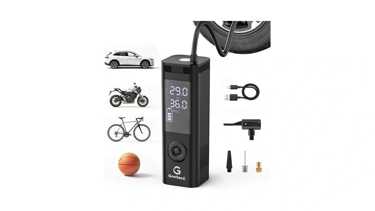 Grnoas.e Tire Inflator Portable Air Compressor, 150psi Cordless Air Pump