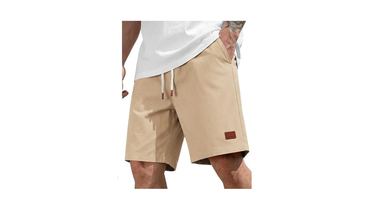 Coofandy Mens Chino Shorts Cotton Dress Shorts 9 Inch Inseam
