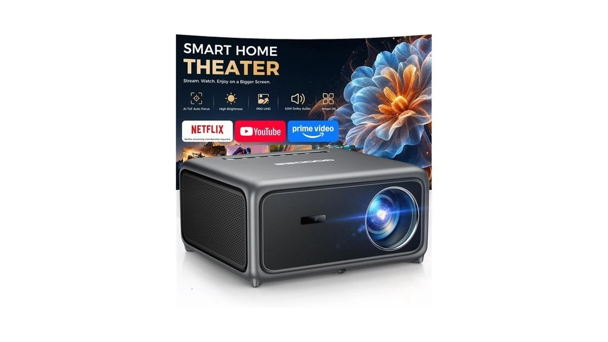 Goodee 4k Smart Projector With Ai Tof Auto Focus, Wifi