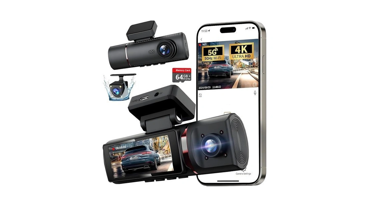 3 Channel 4k Dash Cam Front And Rear Inside, Built-in