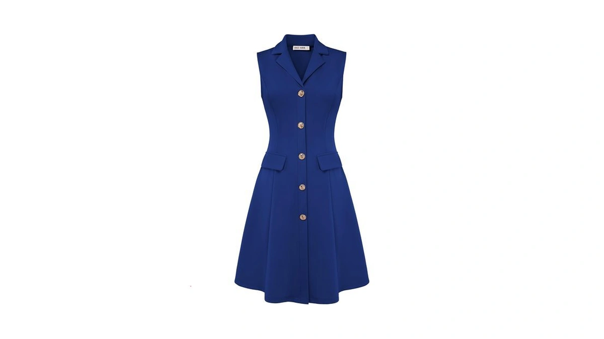 Grace Karin Women's Sleeveless Royal Blue Work Professional Dress 2xl