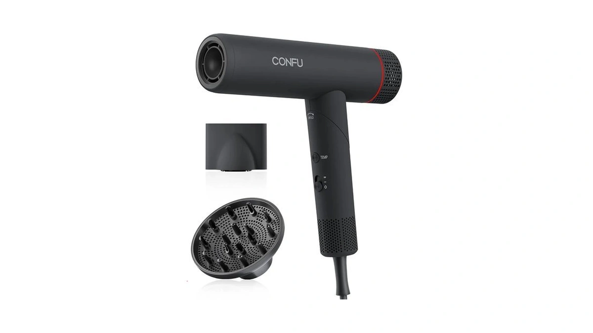 Hair Dryer, Confu Hair Dryer With Diffuser 110000 Rpm