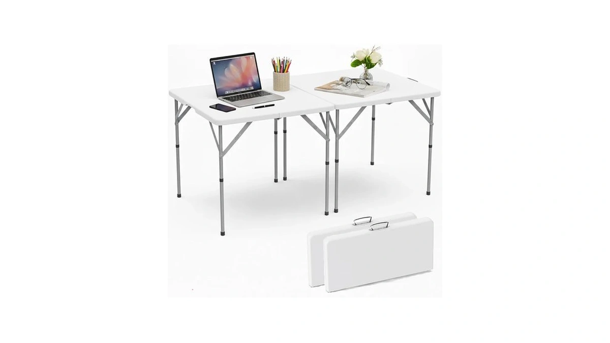 34'' Square Folding Card Table 2 Pcs,dining Table With Handle