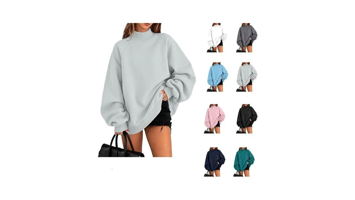 Oversized Sweatshirt For Women Fleece Baggy Long Sleeve Winter Pullover