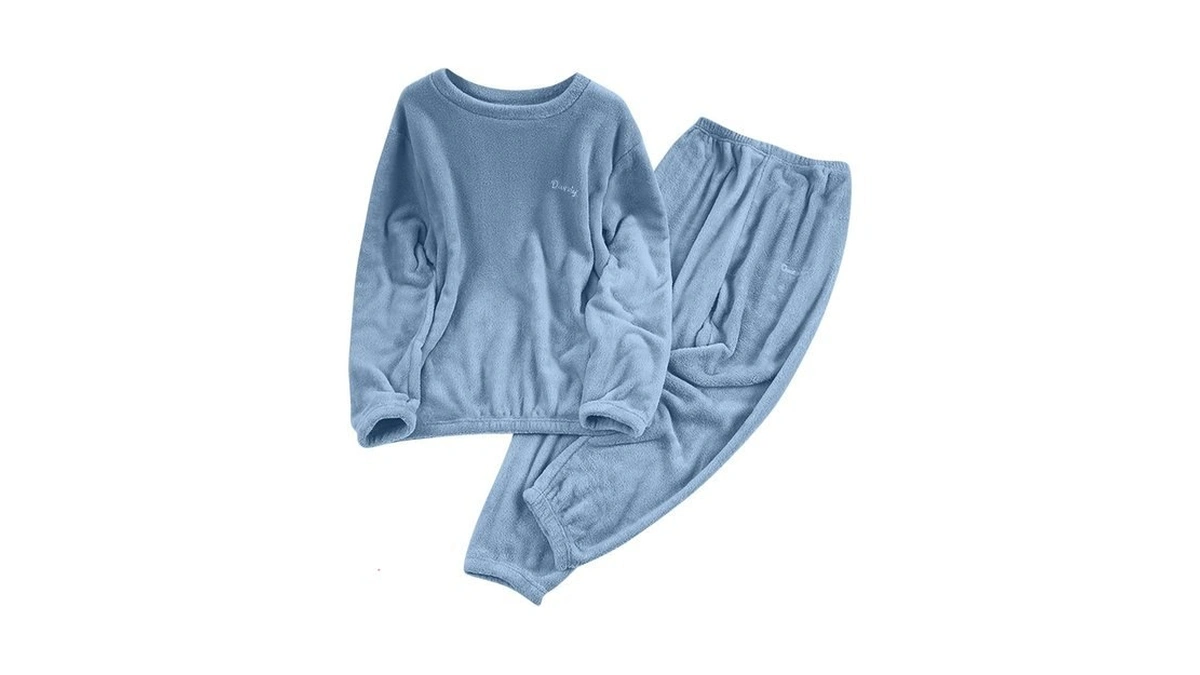 Flannel Pajamas For Women Set Winter Warm Fleece Loungewear Outfits
