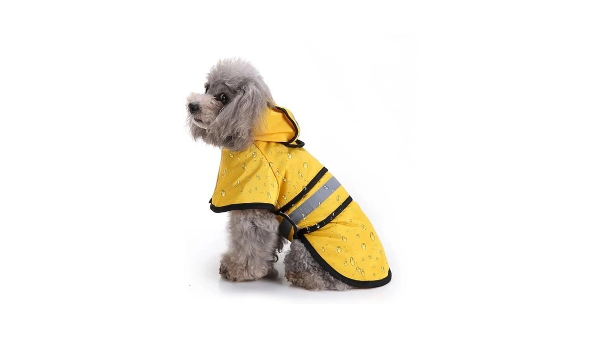 Lemmoo Dog Raincoat, Waterproof Windproof Rain Jacket With Reflective Strips