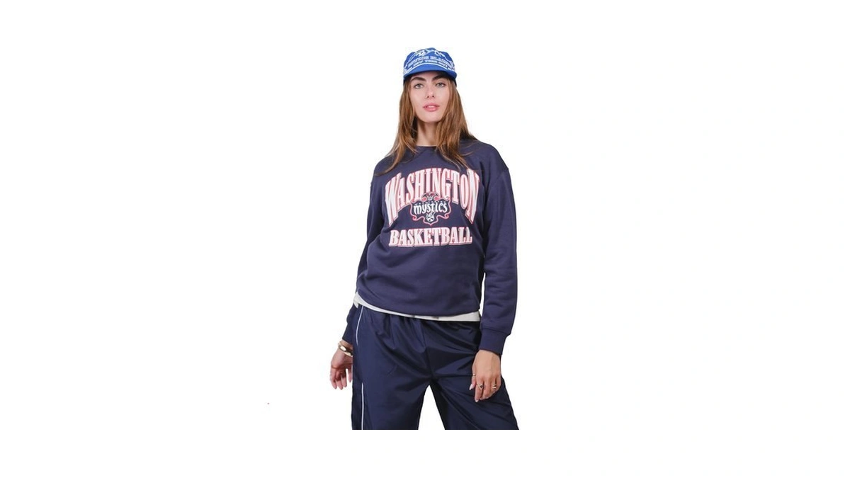 Ultra Game Wnba Official Womens Super Soft Oversized Crew Sweatshirt,