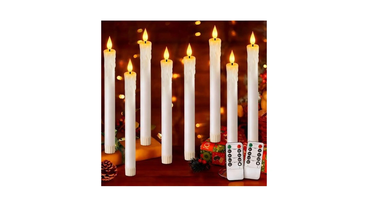 Ocato Flameless Candles With Remote Timer Battery Operated Window Candles