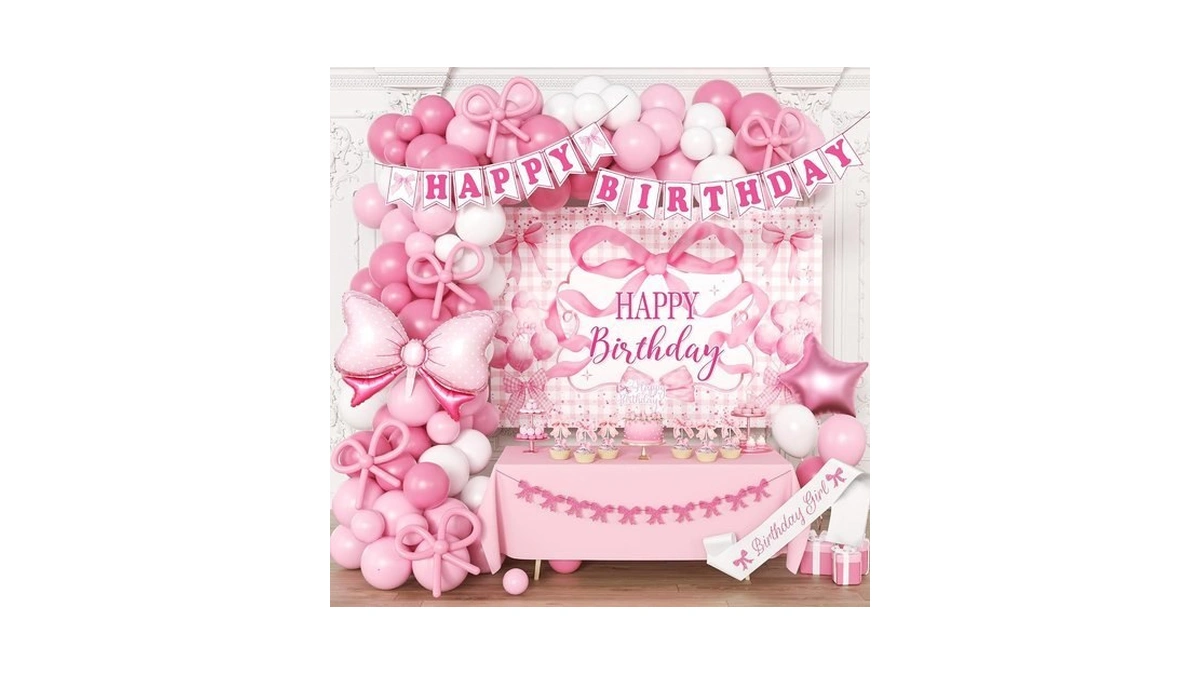 Amazon coupon: Pink Birthday Party Decorations For Wome