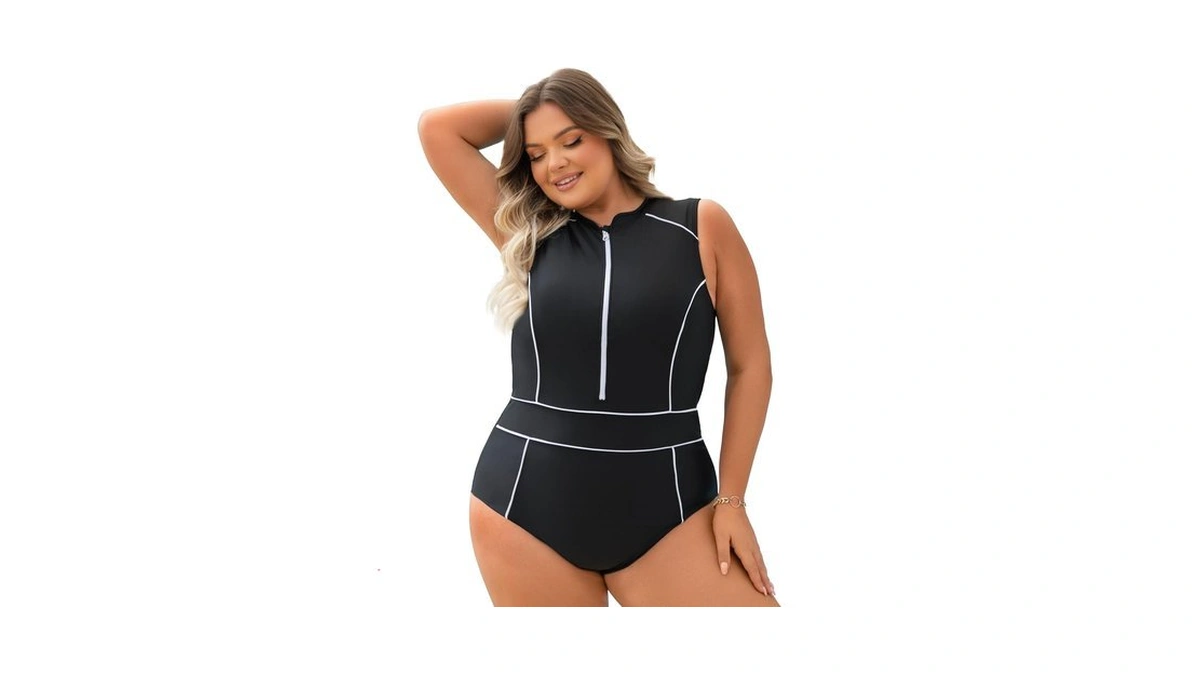 Curvtide Women's One Piece Swimsuit S Plus Size Athletic Swimwear