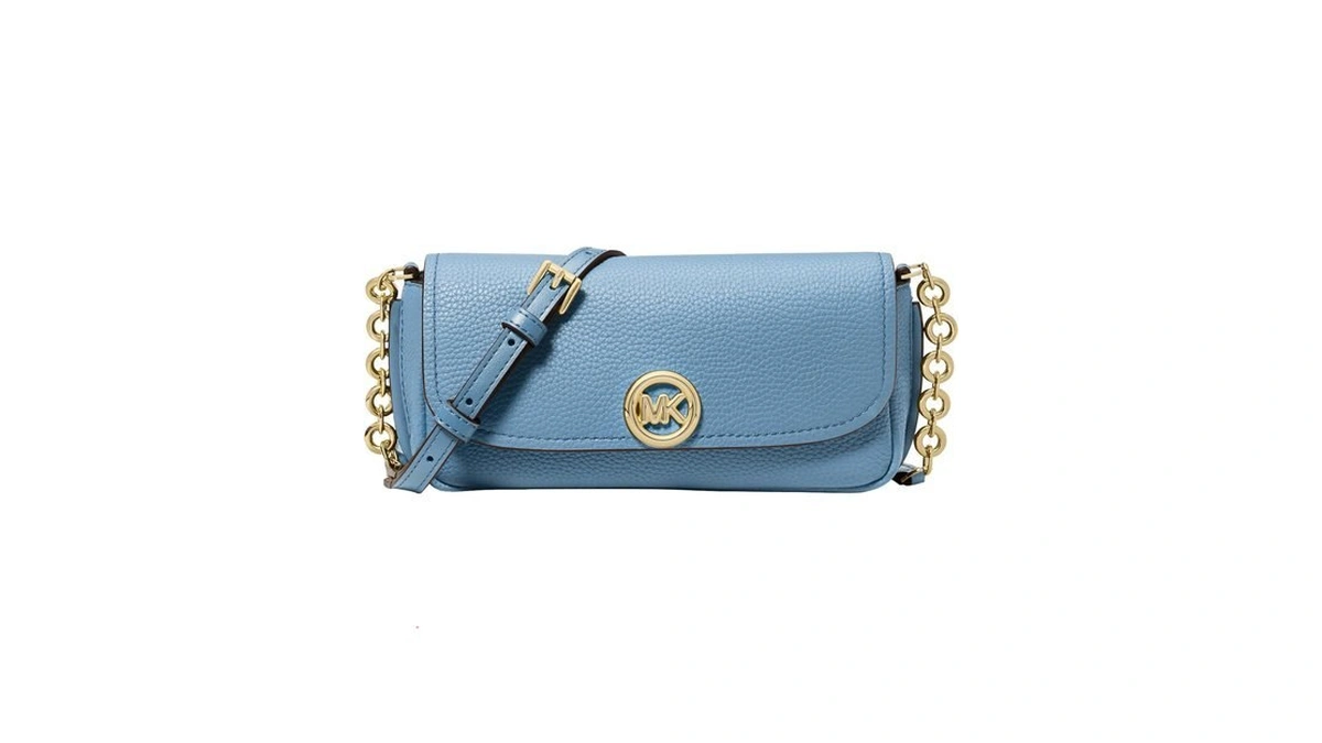 Michael Kors Women's Nolita Small Flap Chain Crossbody, Gold-tone Hardware/leather,