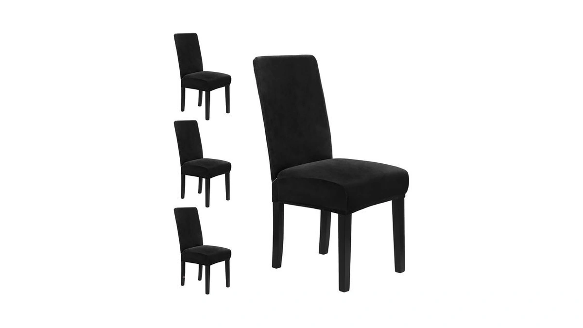 Mosayt Velvet Stretch Chair Covers For Dining Room Set Of