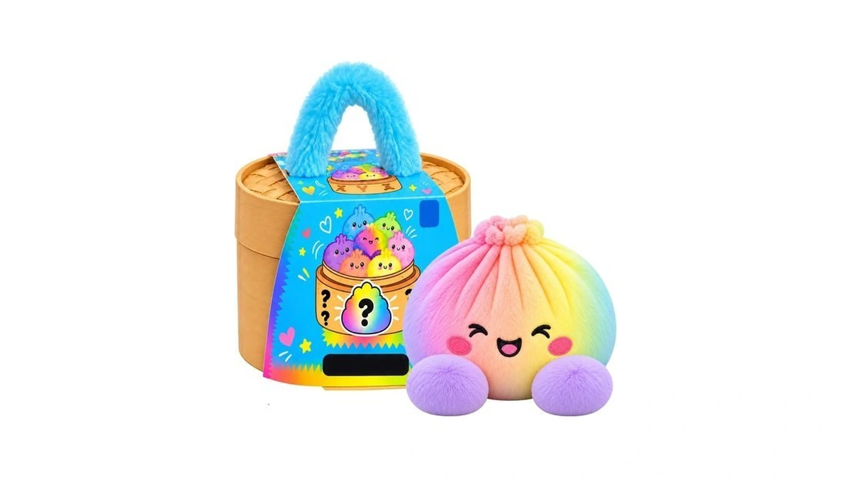 Plush Rainbow Squishy Toy With Steamer Carrier