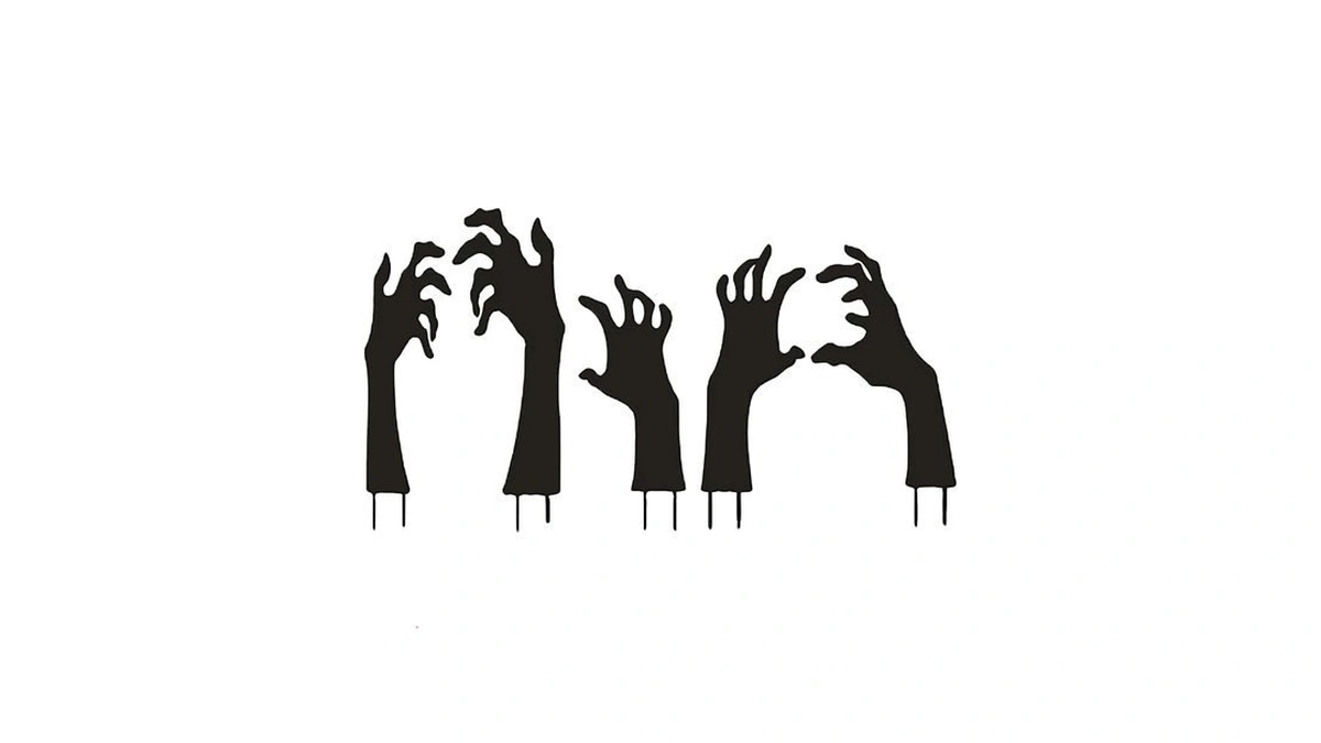 Hand Silhouette Signs Terrifying Theme Graveyard Decorations For Halloween