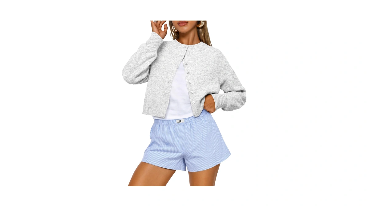 Trendy Queen Cropped Cardigan Sweaters For Women Fall Fashion Clothes