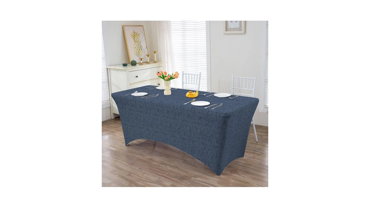 Crfatop Kitchen Spandex Tablecloth 1 Pack 4ft Table Cloth For