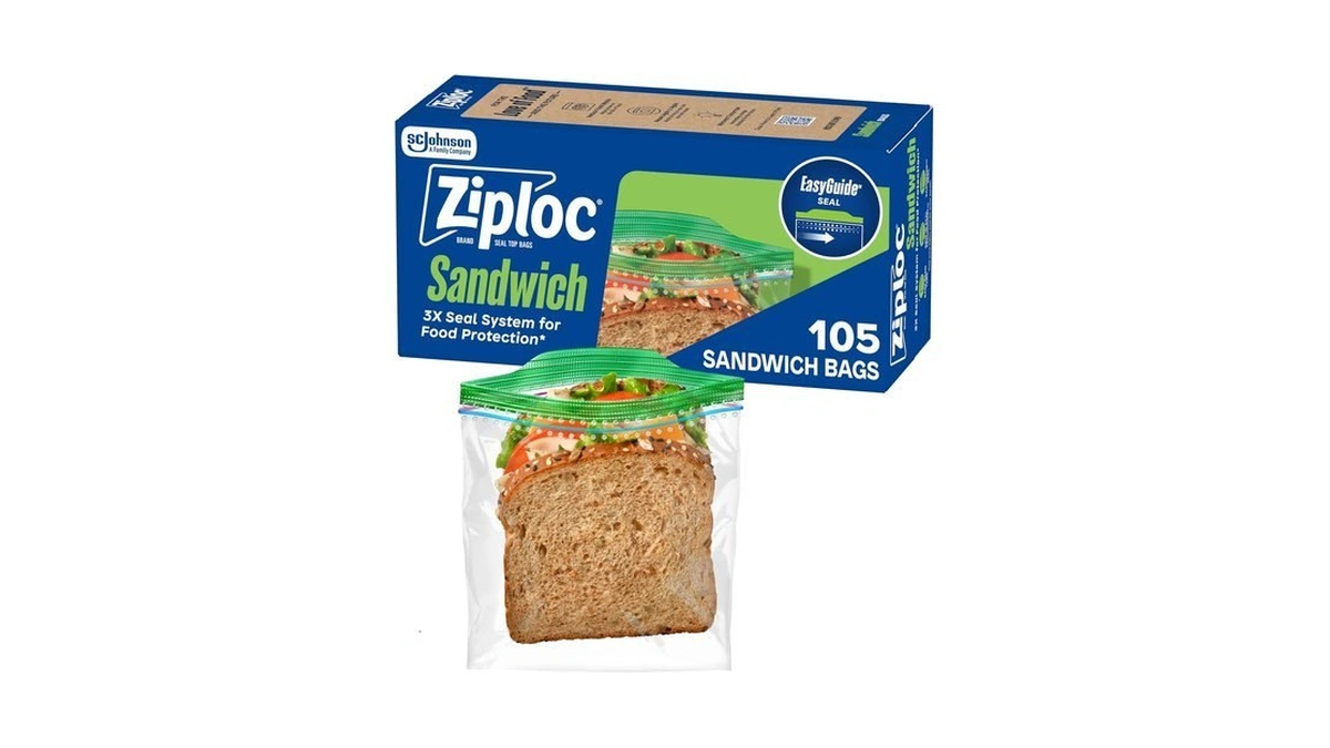 Ziploc Sandwich & Snack Bags, Food Storage, Easy Open &
