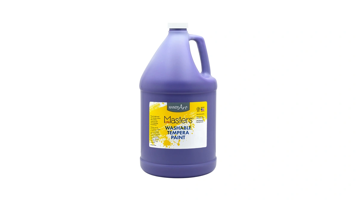 Handy Art Little Masters Washable Tempera Paint, Violet, Gallon 128