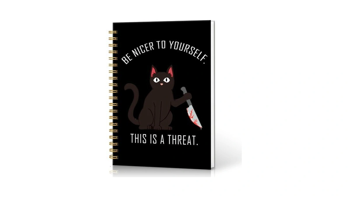 Fun Black Cat Notebook Journal, Gift For Black Cat Lovers,