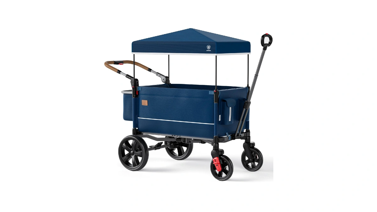 Ever Advanced Side-unzip Wagon Stroller For 2 Kids, Push Pull