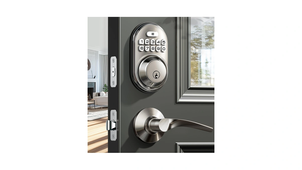 Veise Rz-c Keyless Entry Door Lock With 2 Lever Handles,