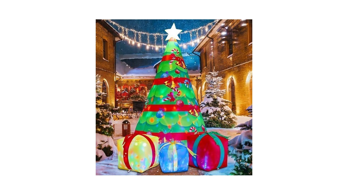 Comin 7 Ft Christmas Inflatables Tree Outdoor Decorations Blow Up