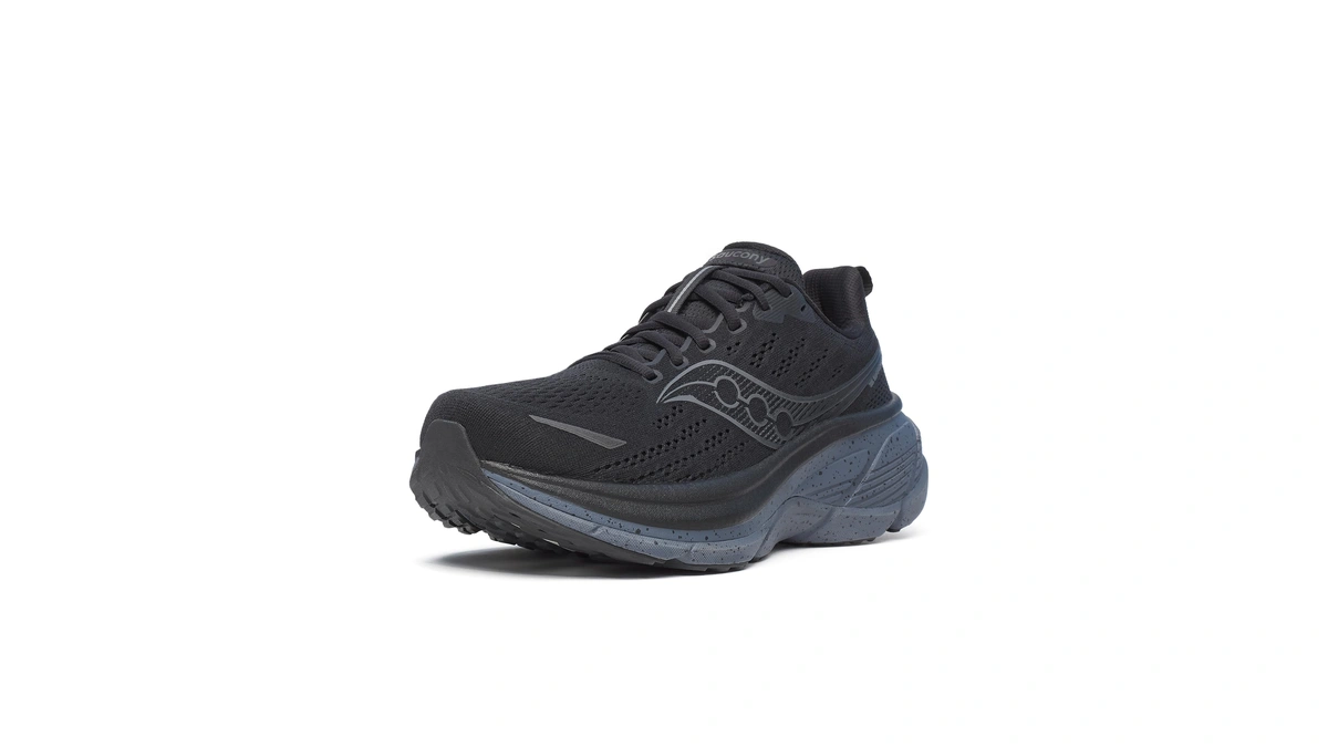 Saucony Men's Hurricane 25 Sneaker, Black/shadow, 13