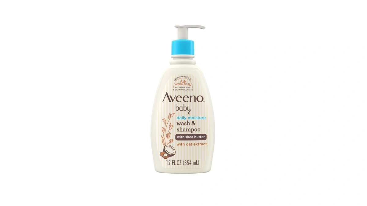 Aveeno Baby Daily Moisturizing Wash & Shampoo, Coconut Scent, 12