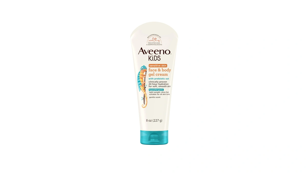 Aveeno Kids Sensitive Skin Face & Body Gel Cream, Hypoallergenic,