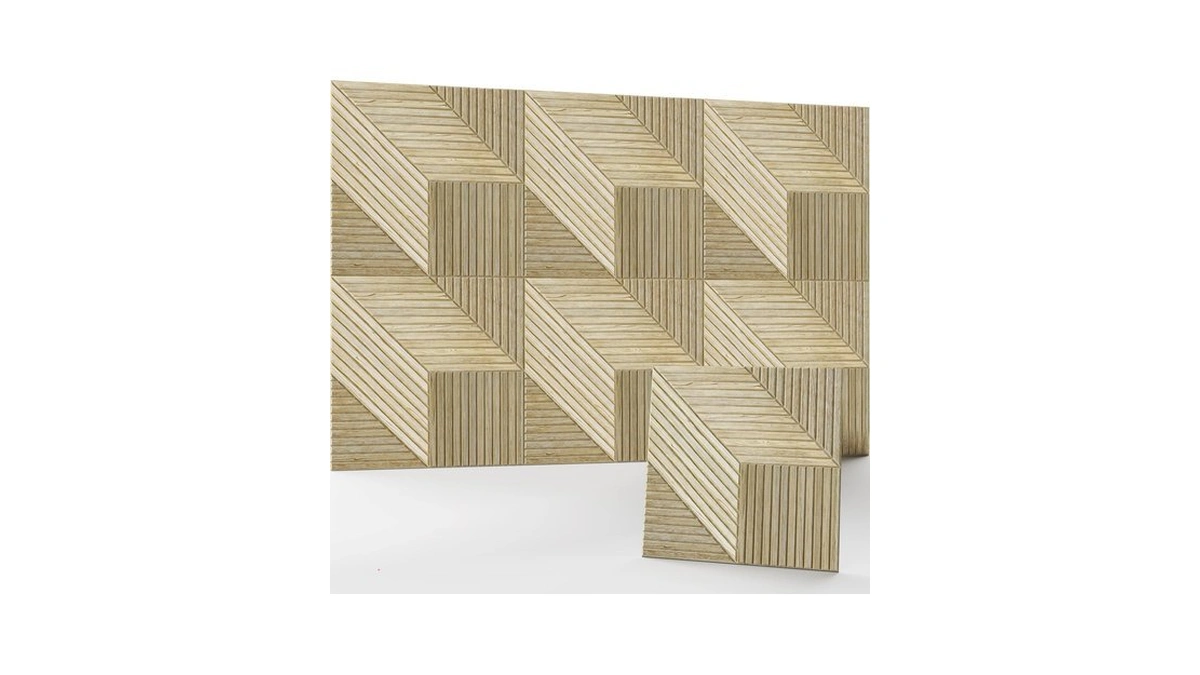Janetech 6 Pack Wood Acoustic Panels, Decorative Acoustic Wall Panels