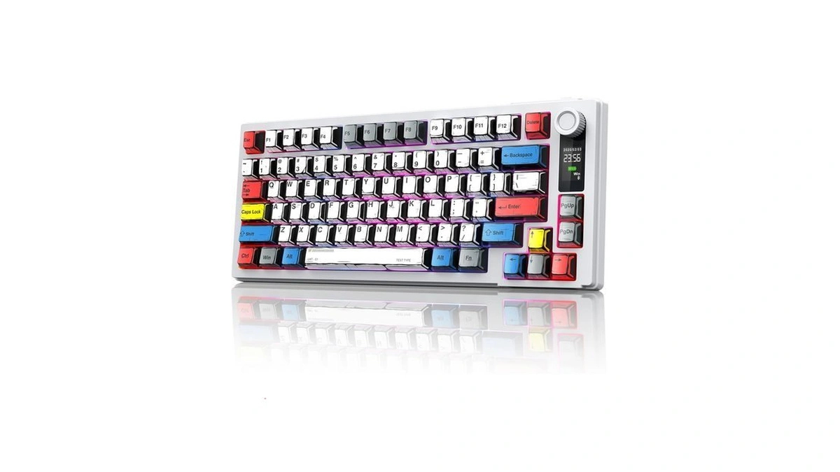 Mokuru Wireless Mechanical Keyboard, Three Mode Bt/2.4g/usb-c, Rgb Switching, 75%