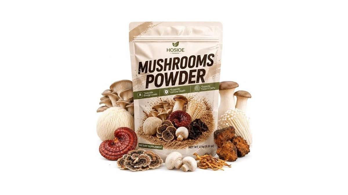 Hosioe 16 In 1 Mushroom Powder, 2740mg Adaptogenic Mushroom Supplement