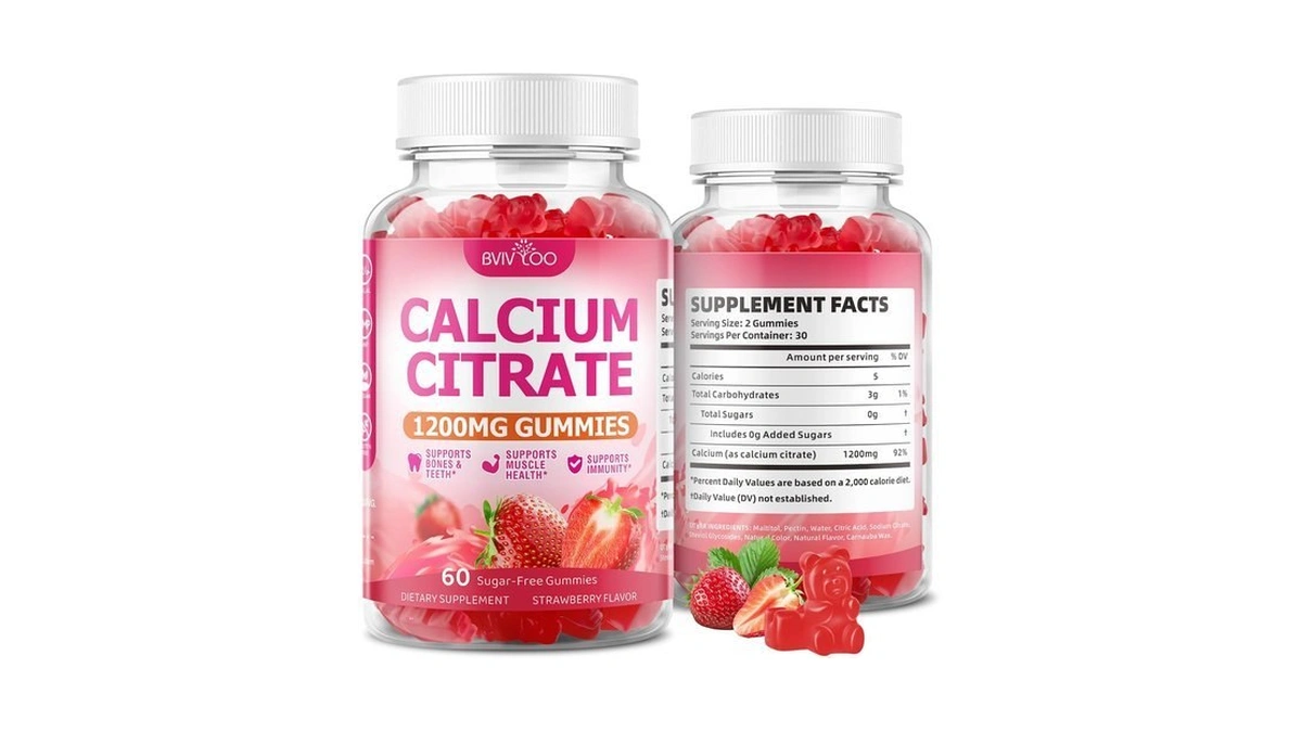 High Absorption Calcium Citrate Gummies 1200mg - Bone & Teeth