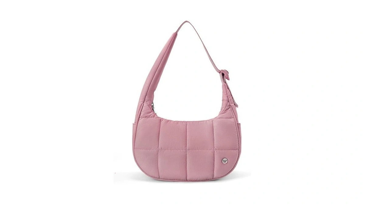 Westbronco Small Puffer Crescent Bag Nylon Shoulder Bag For Women